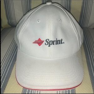 Vintage Sprint Telephone White Black Logo Hat